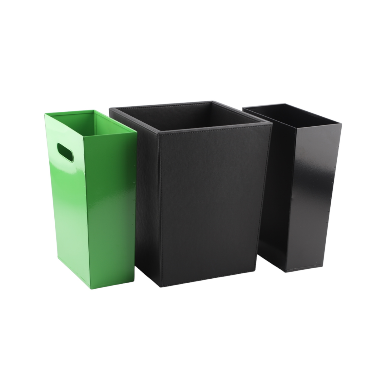 ATIK ÇÖP KOVASI DERİ KAPLAMALI, KONİK